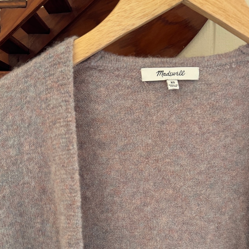 Madewell Grey Merino Wool & Alpaca Cardigan • Size: XS - Picture 2 of 8